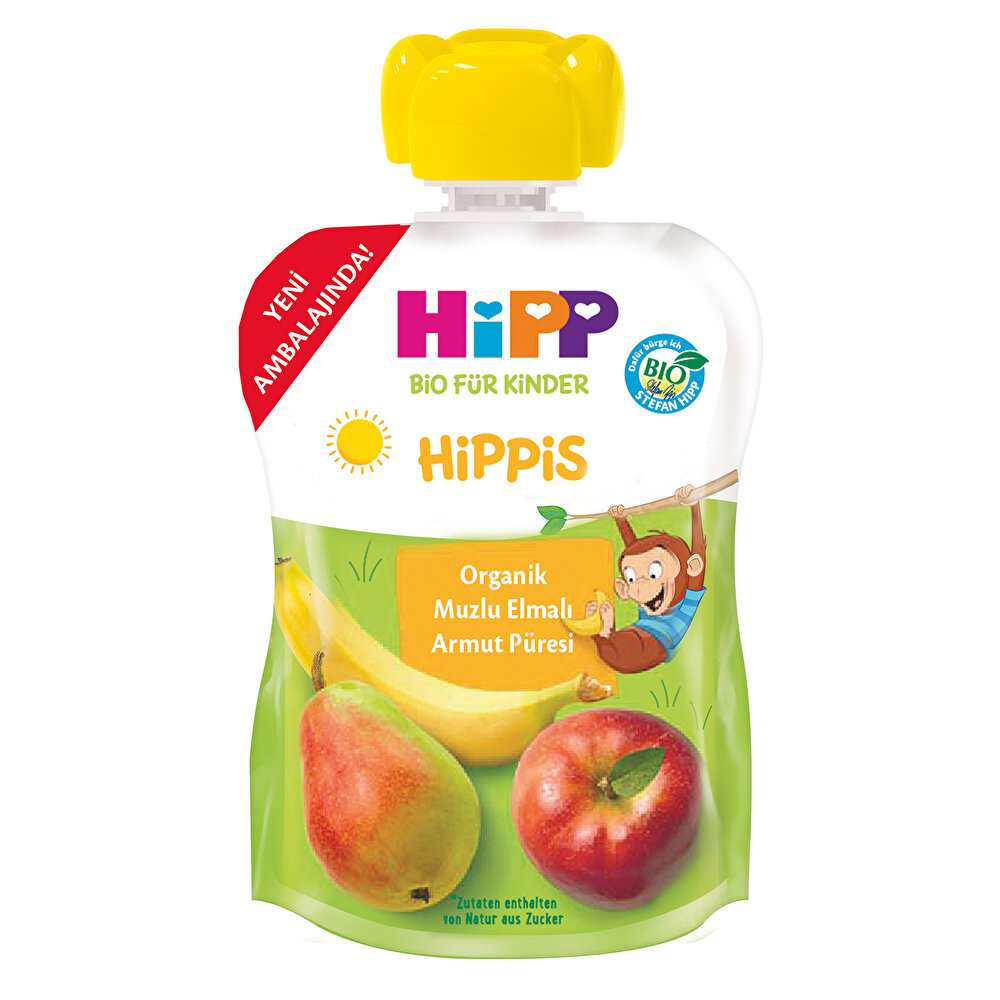 Organik Muzlu Elmalı Armutlu Meyve Püresi 100 gr