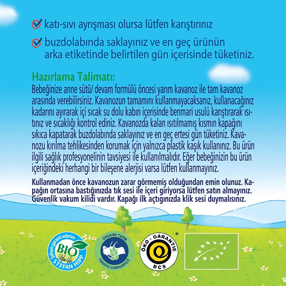 Organik Sebze Karışımı Kavanoz Mama 125 gr