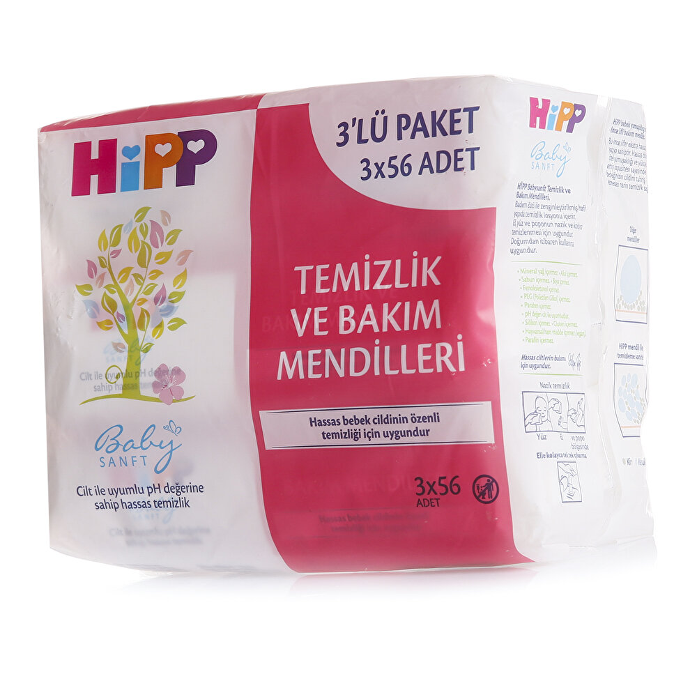 Temizlik Ve Bakım Bebek Islak Mendil 3x56 Adet