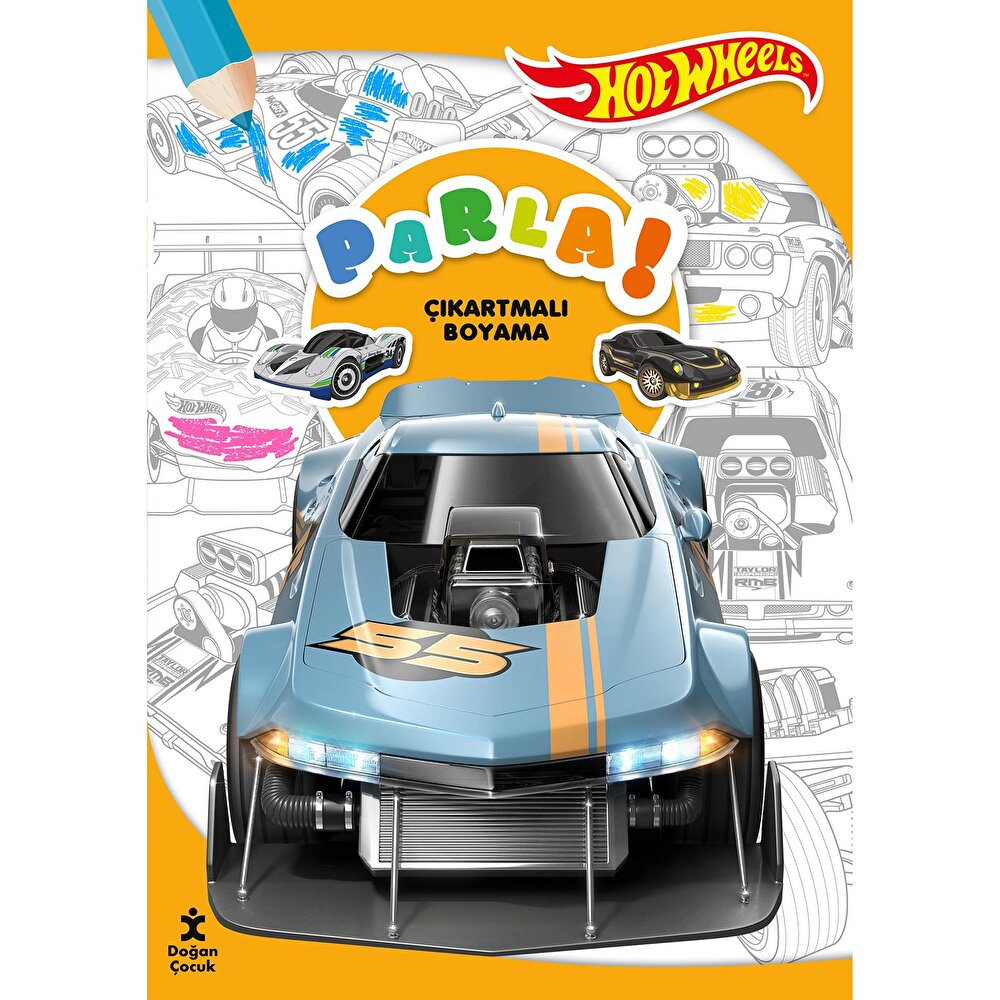 Hot Wheels Parla Çıkartmalı Boyama Kitabı