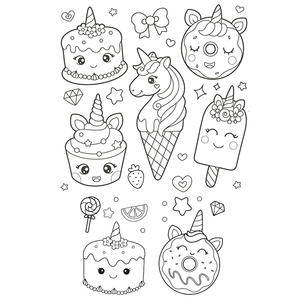 I Love Unicorn 100+ Çıkartma Hediyeli Boyama Kitabı