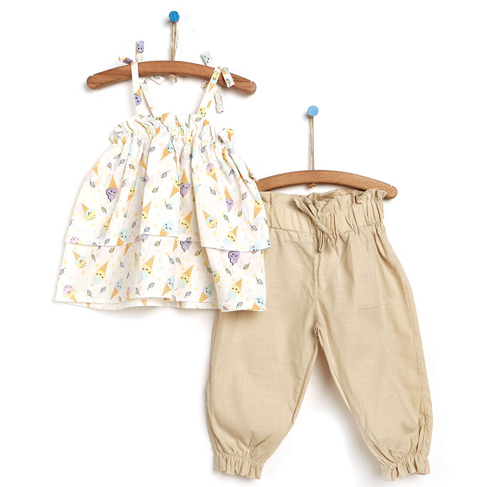 Ice Cream & Cupcake Bluz – Pantolon Kız Bebek