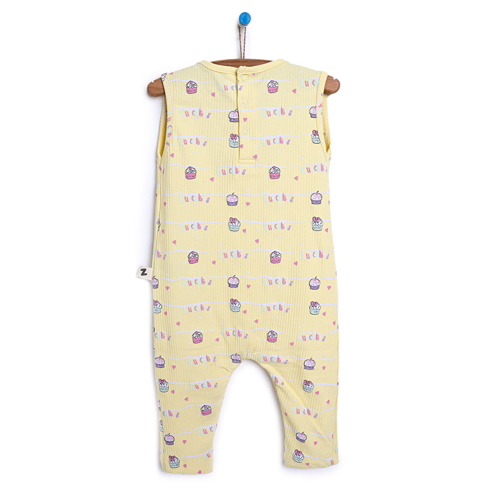Ice Cream & Cupcake Kısa Kol Patiksiz Tulum Kız Bebek