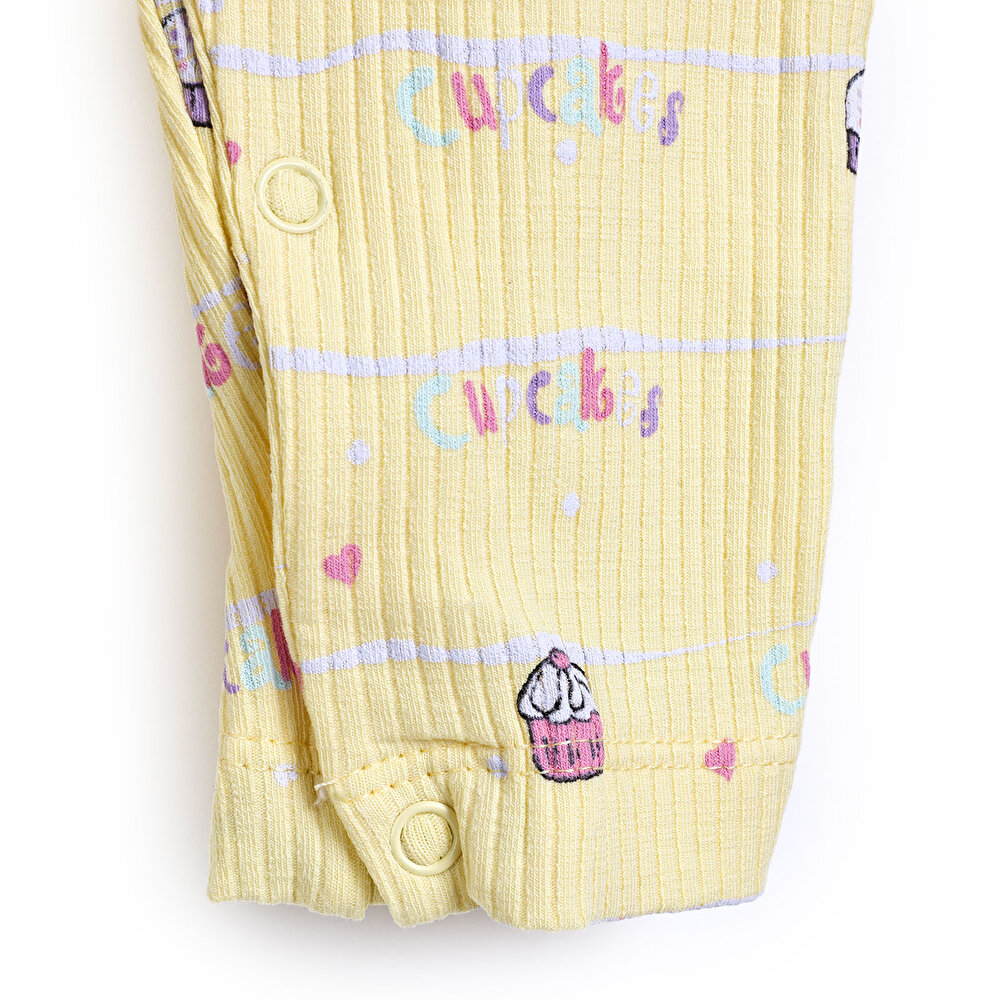 Ice Cream & Cupcake Kısa Kol Patiksiz Tulum Kız Bebek