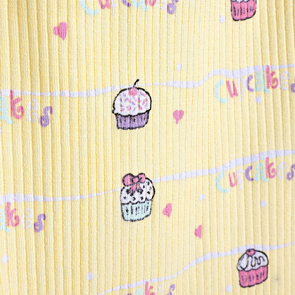 Ice Cream & Cupcake Kısa Kol Patiksiz Tulum Kız Bebek