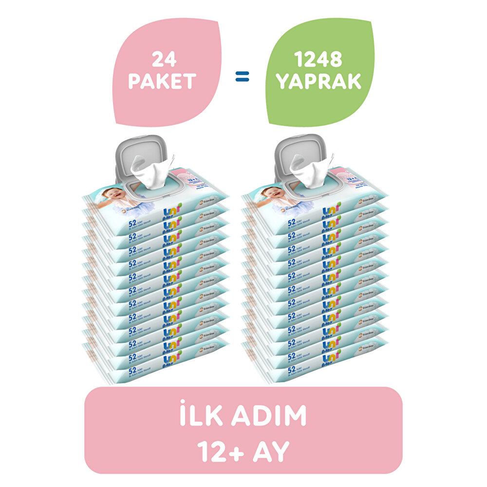 İlk Adım Islak Mendil 24x52 Adet