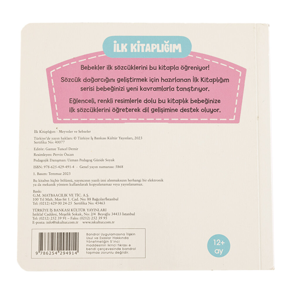 İlk Kitaplığım - Meyveler Ve Sebzeler