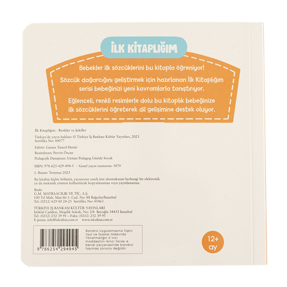 İlk Kitaplığım - Renkler Ve Şekiller