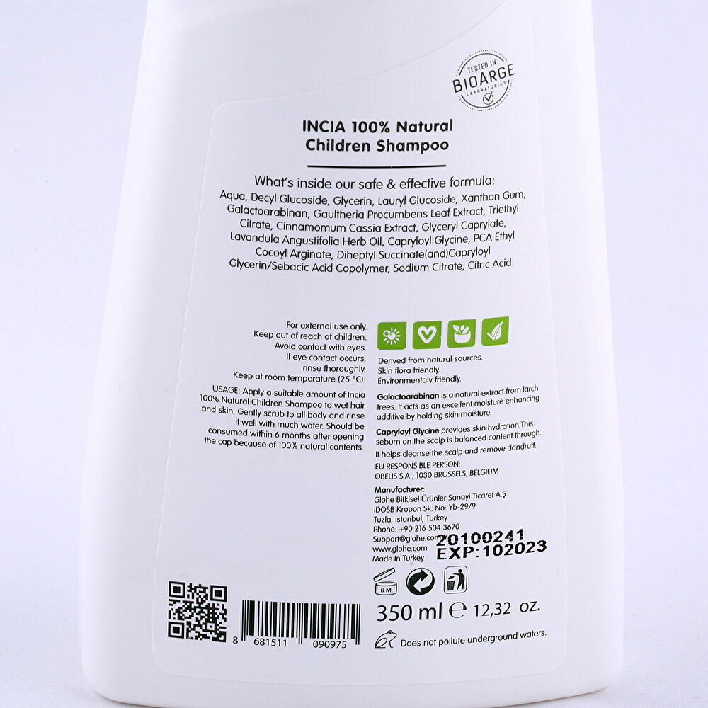 Çocuklar İçin Doğal Saç ve Vücut Jel Şampuanı350 ml