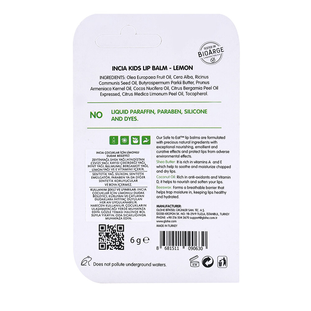 Kids Limonlu Doğal Dudak Besleyici 6g