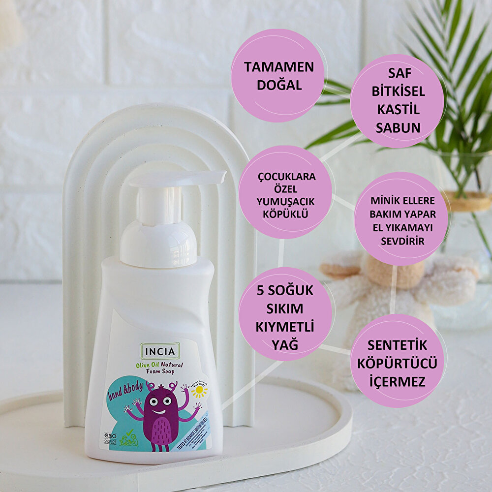 Zeytinyağlı Doğal Köpük Sabun 200 ml