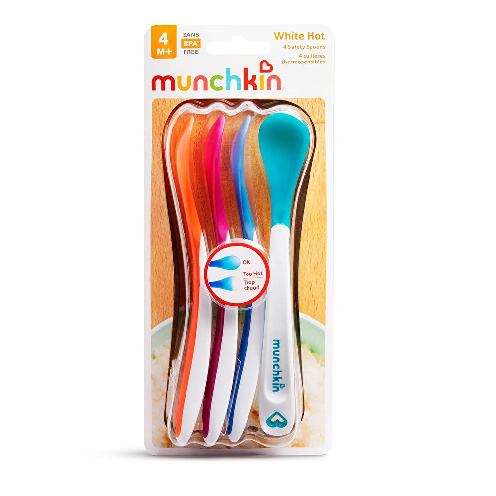 Isı Korumalı Bebek Kaşıkları,Renkli, 4ay+ (4 adet)