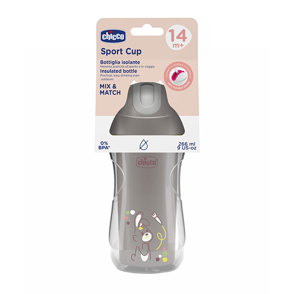 Isı Yalıtımlı Pipetli Su Matarası 14+ Ay 266 ml Unisex