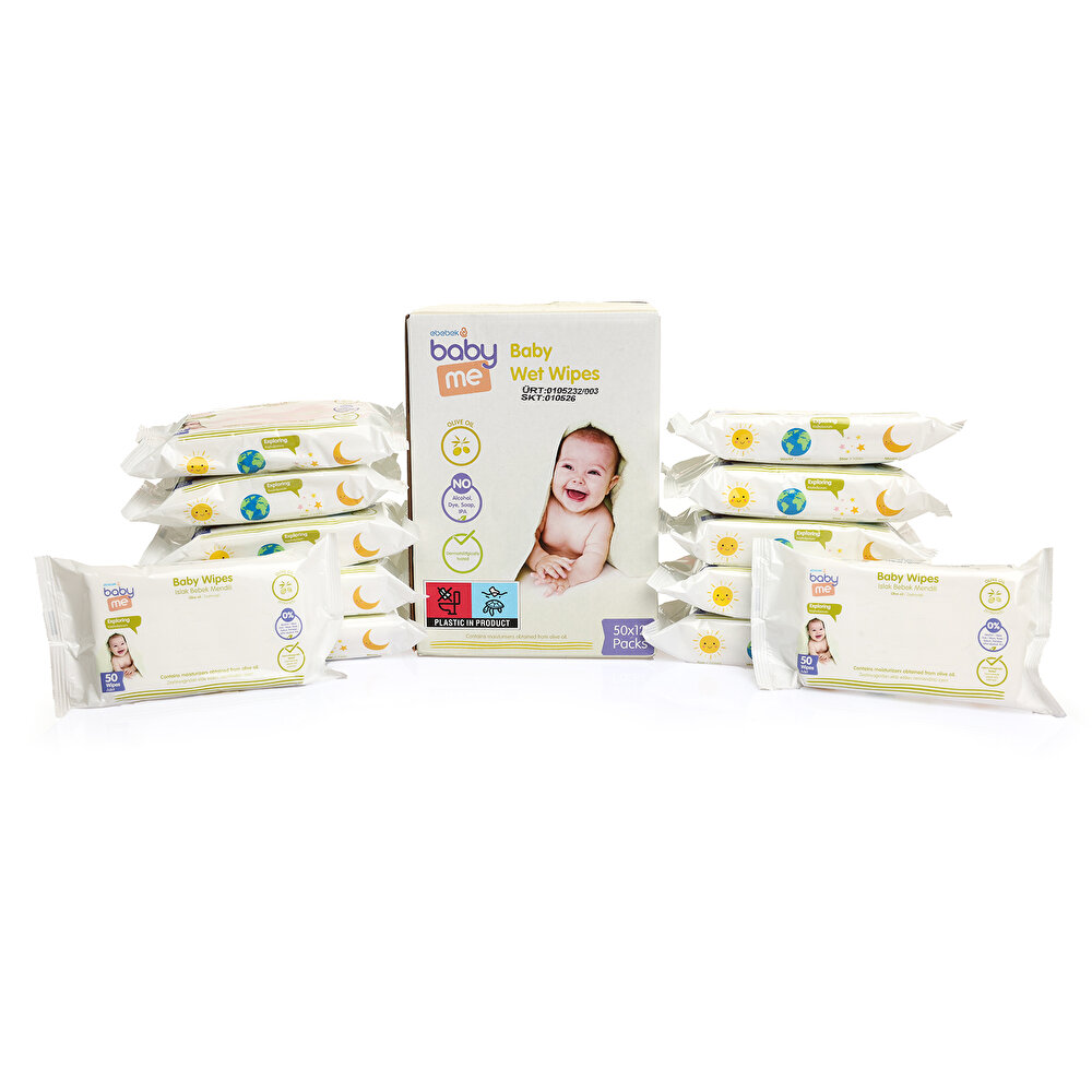  Zeytinyağlı Günlük Temizleme Mendili 12x50 Adet