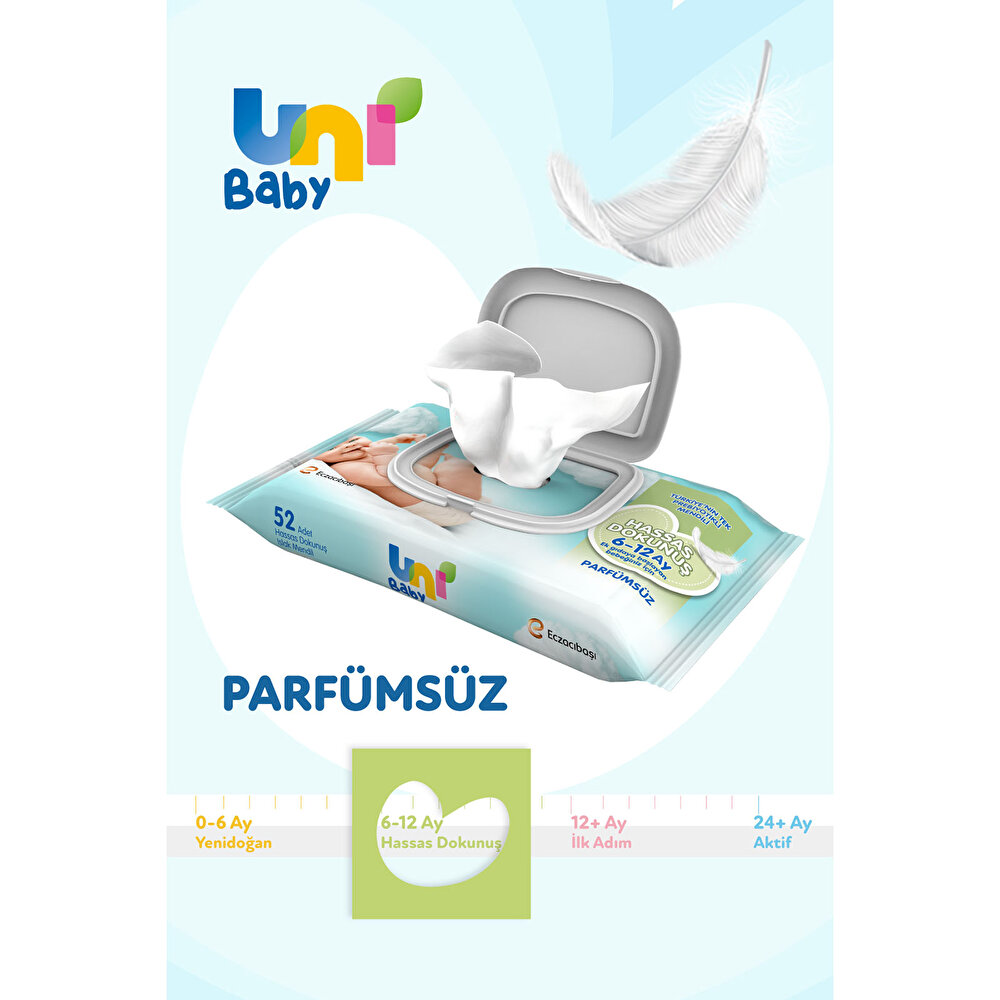 Hassas Dokunuş Bebek Islak Mendil 6-12 Ay 12x52 Adet