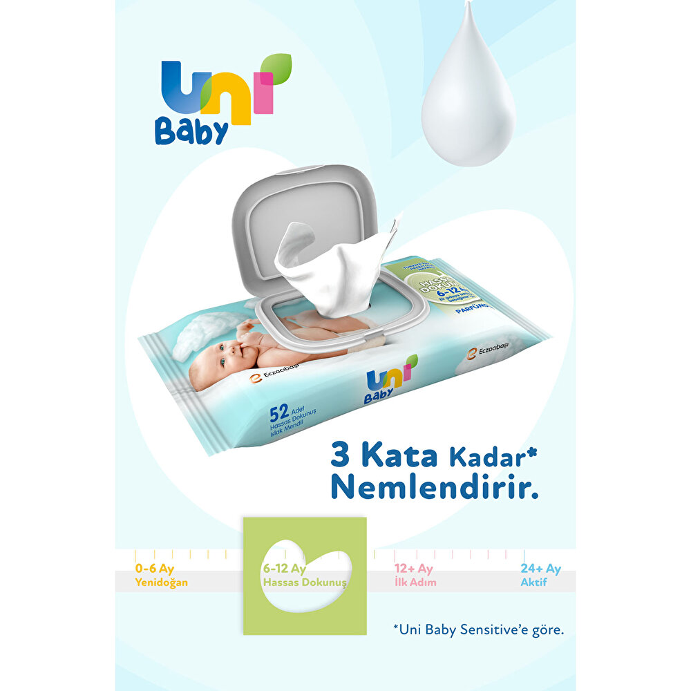 Hassas Dokunuş Bebek Islak Mendil 6-12 Ay 12x52 Adet