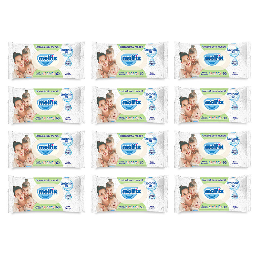 İzotonik Sulu Ferah Islak Mendil 12x60 Adet