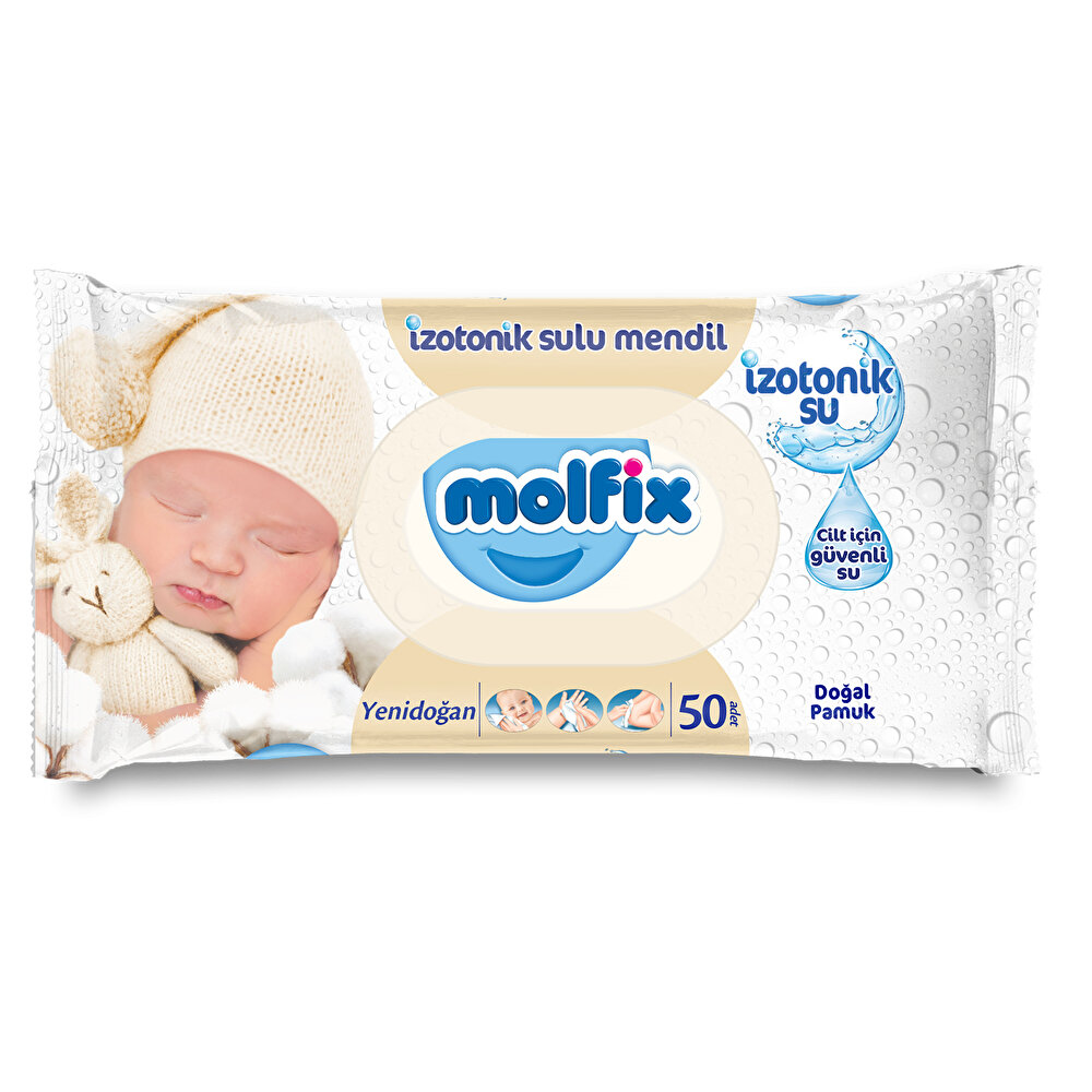 İzotonik Sulu Yenidoğan Islak Mendil 12x50 Adet