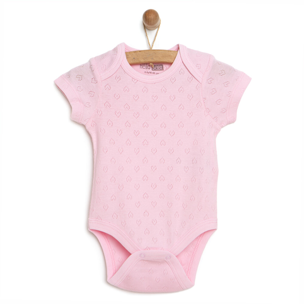 Jakarlı Kısa Kol Body Kız Bebek