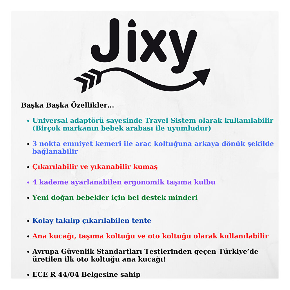 Jixy Hug Oto Koltuğu 0-13 kg