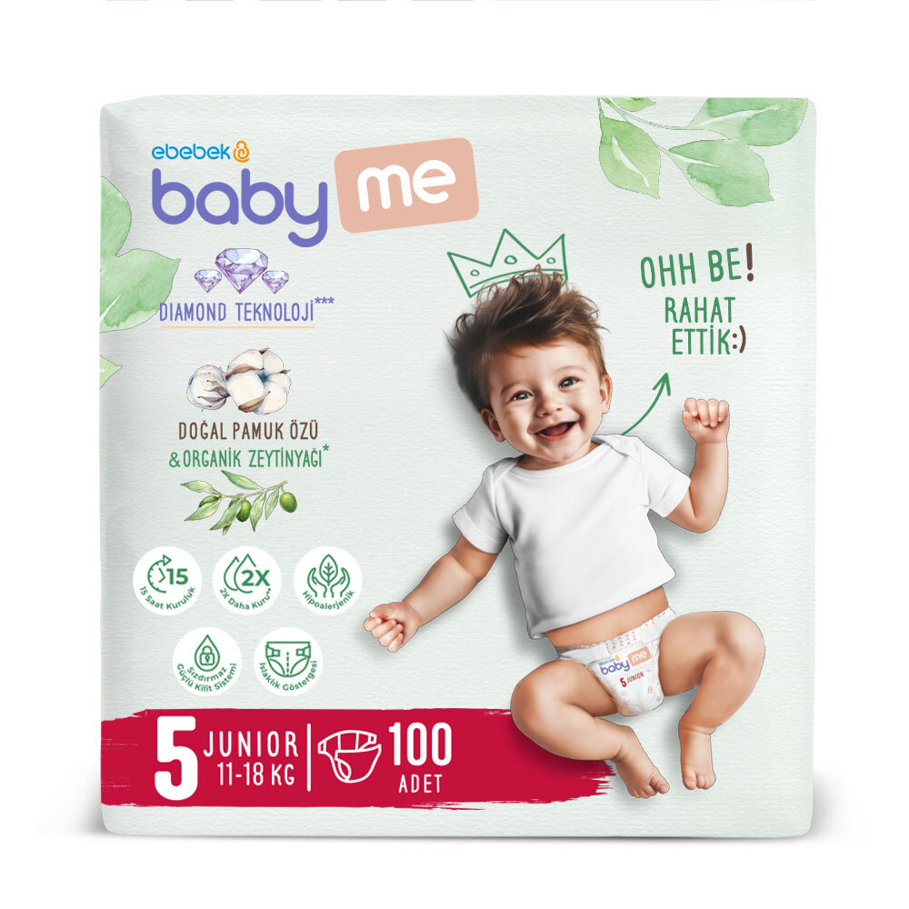 Junior 5 Numara Bebek Bezi 11-18 kg 100 Adet