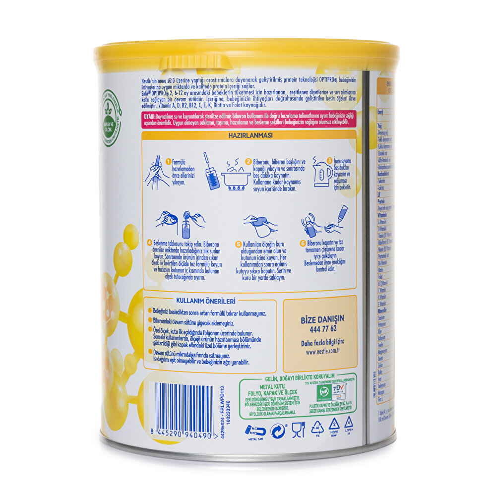 Optipro Probiyotik 2 Bebek Devam Sütü 800 gr 6-12 Ay