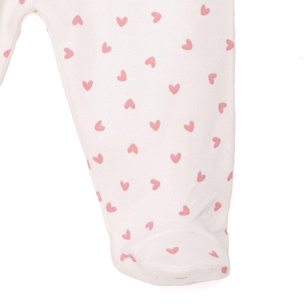 Kalp Baskılı Yenidoğan Zıbın-Patikli Alt Kız Bebek