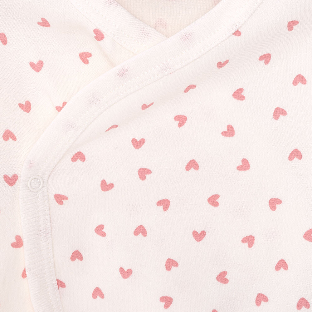 Kalp Baskılı Yenidoğan Zıbın-Patikli Alt Kız Bebek