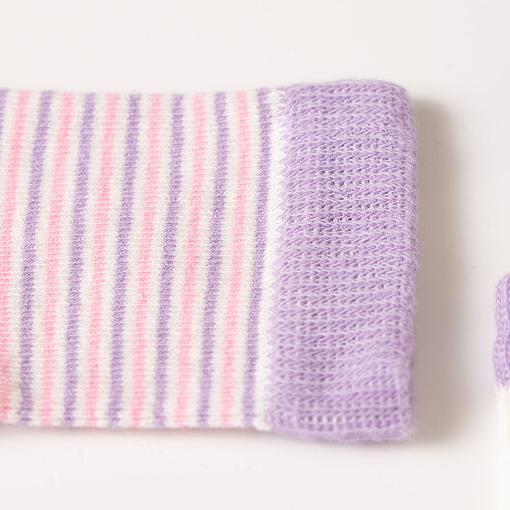 Kalp desenli 3lü Soket Çorap Kız Bebek