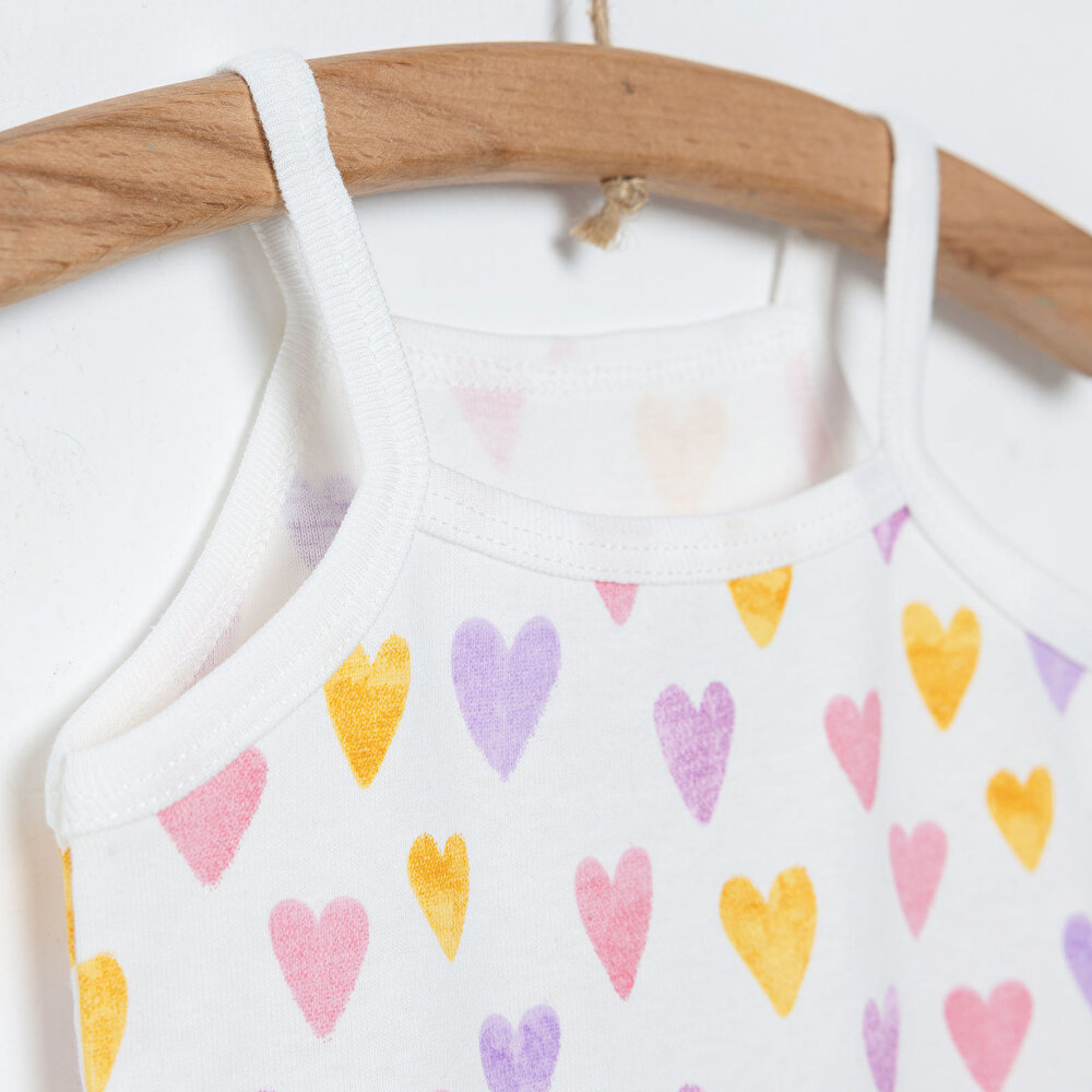 Kalp Desenli İp Askılı Body