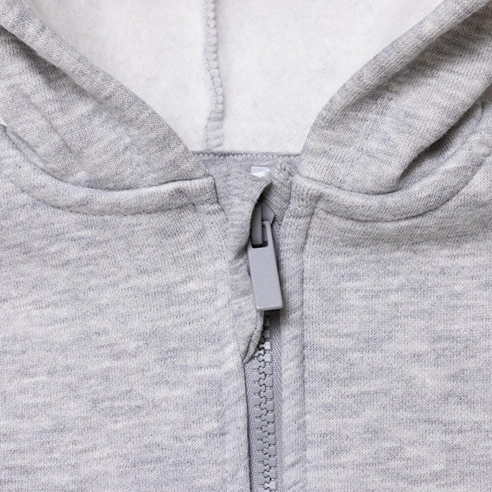 Erkek Bebek Kapüşonlu Hırka Kapüşonlu Yaka Uzun Kol