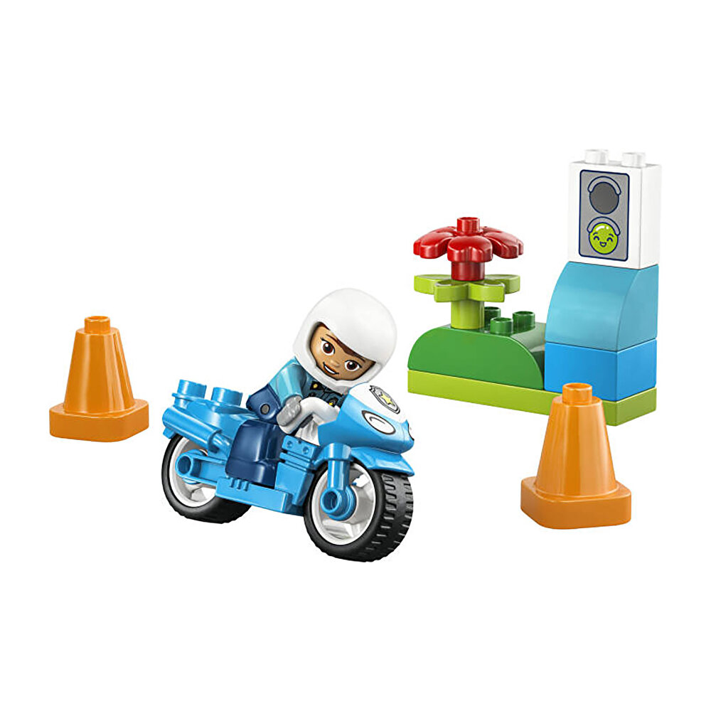 DUPLO Kasabası Mavi Polis Motosikleti 10471