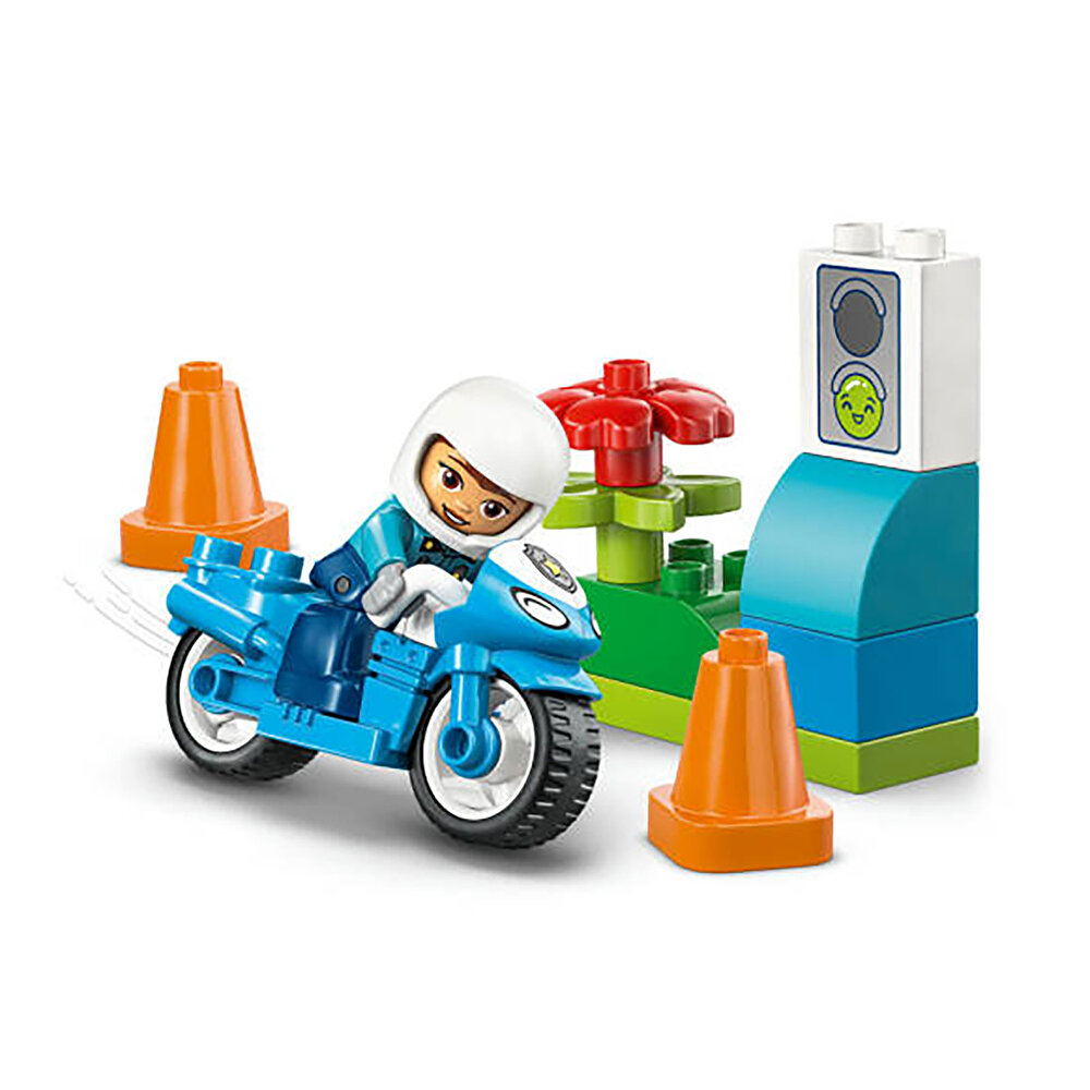 DUPLO Kasabası Mavi Polis Motosikleti 10471
