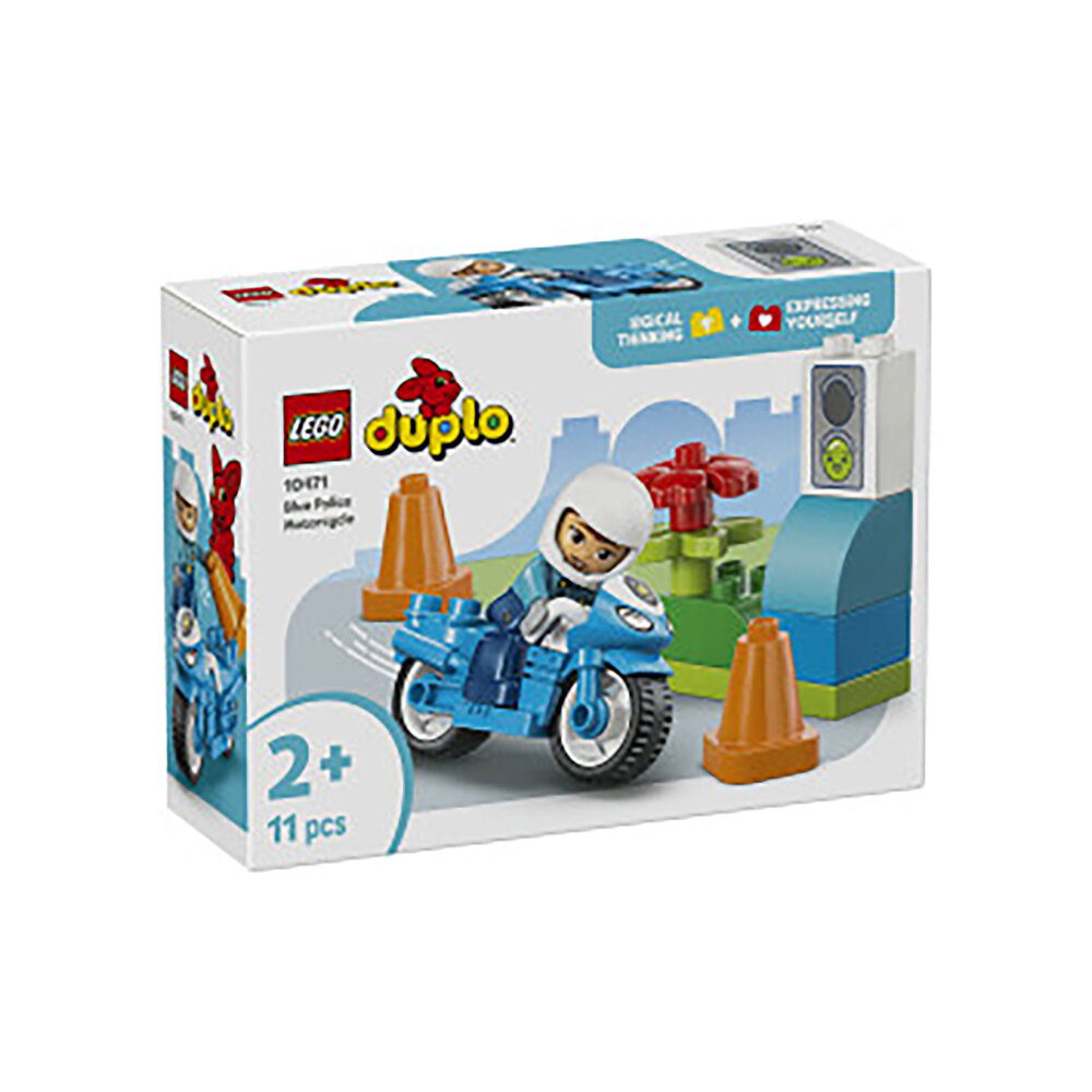 DUPLO Kasabası Mavi Polis Motosikleti 10471