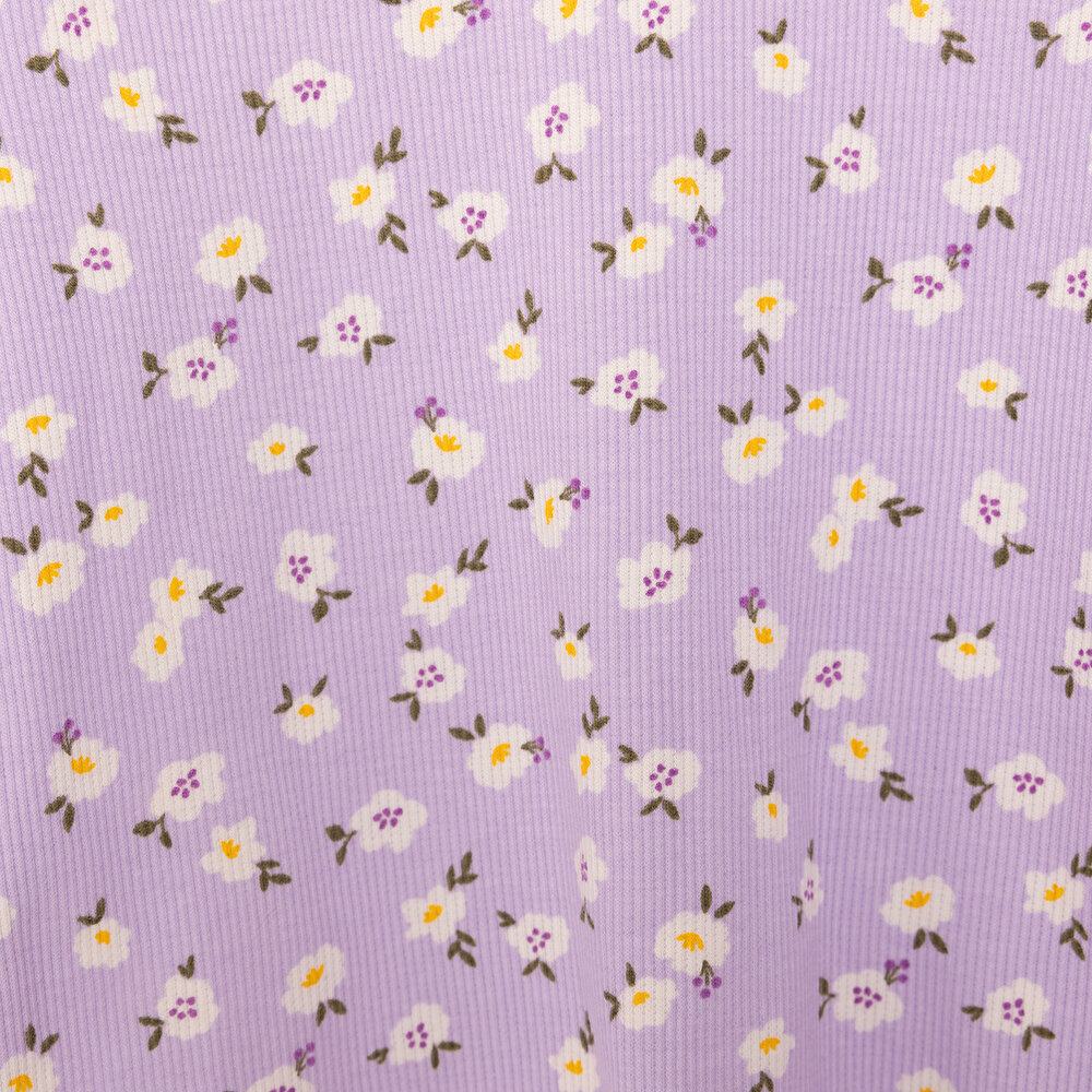 Kaşkorse Çiçek Desen Uzun Kol Pijama Takımı