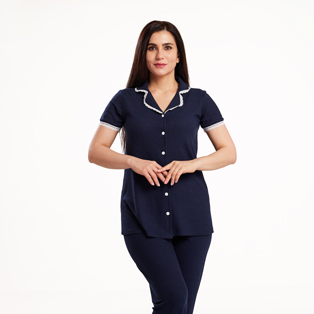 Kaşkorse Pijama Takımı Anne Giyim