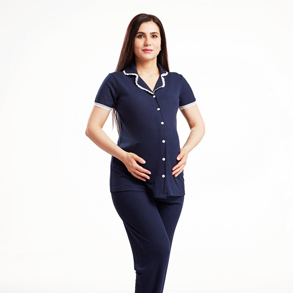 Kaşkorse Pijama Takımı Anne Giyim