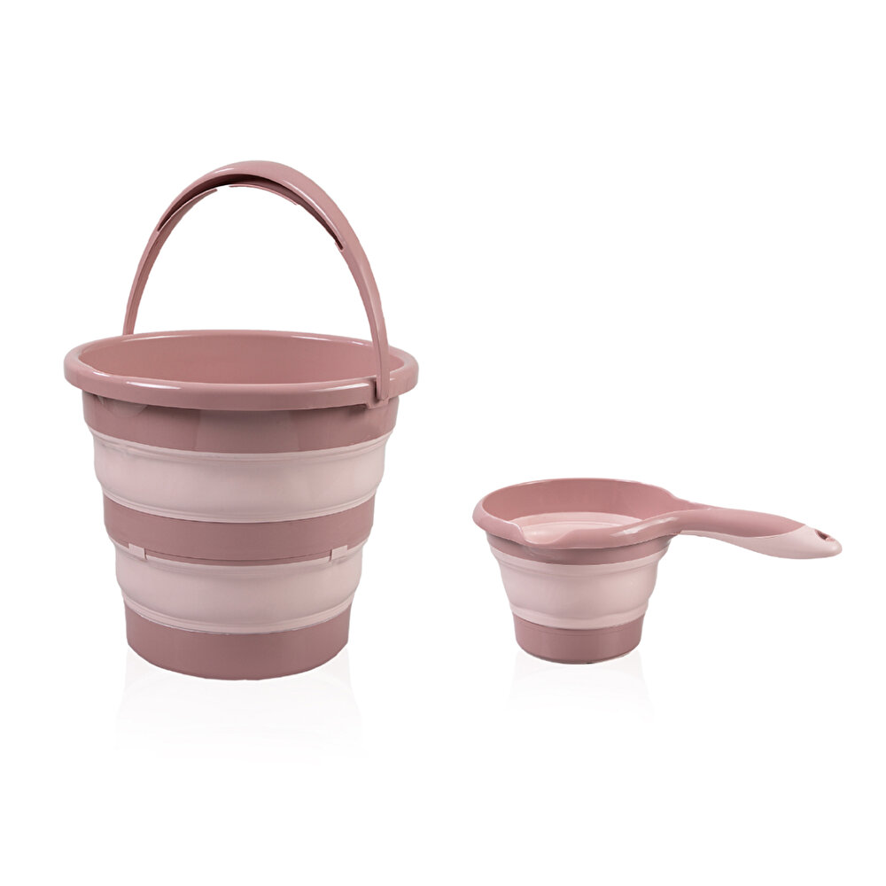 Katlanır 3'lü Banyo Seti Somon