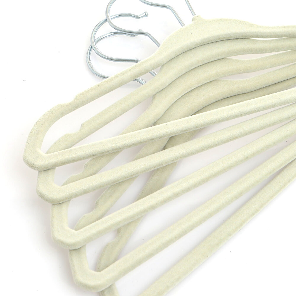 Kaydırmaz Yüzey 5li Elbise Askısı