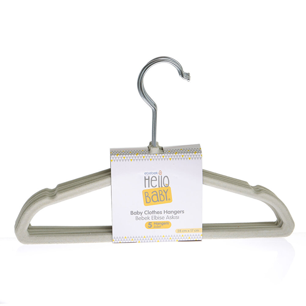 Kaydırmaz Yüzey 5li Elbise Askısı