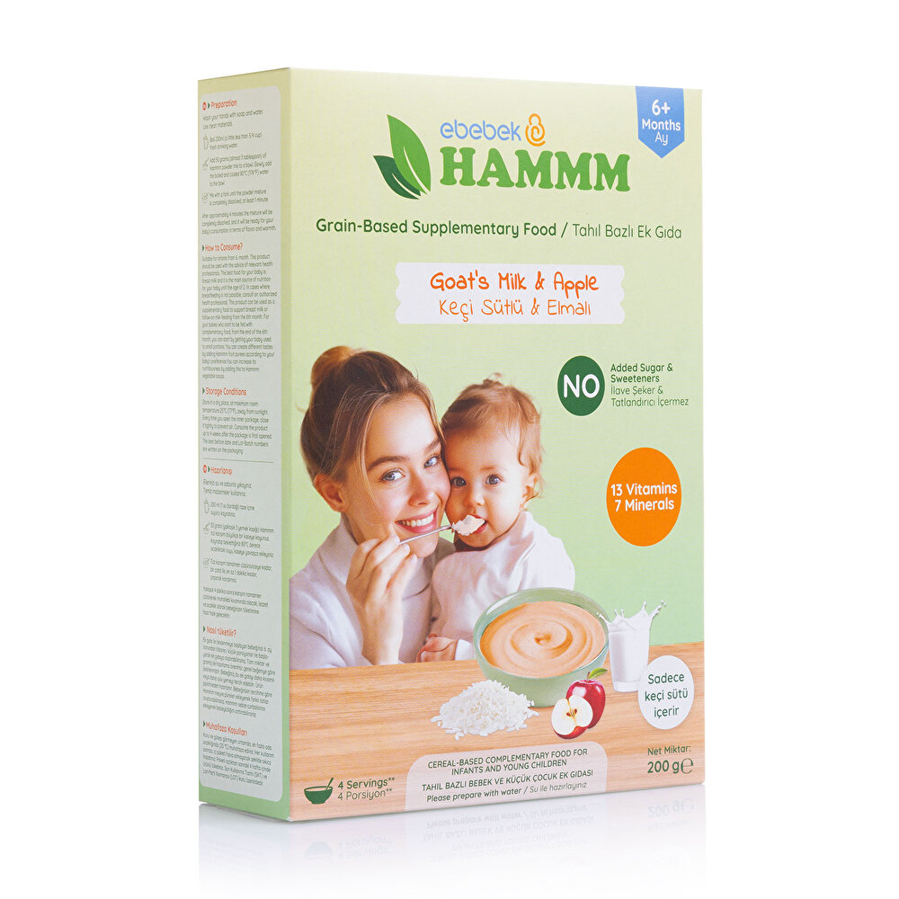 Keçi Sütlü Elmalı Pirinçli Kaşık Mama 200 gr.
