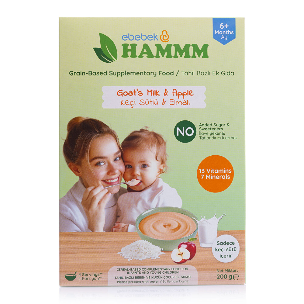 Keçi Sütlü Elmalı Pirinçli Kaşık Mama 200 gr.