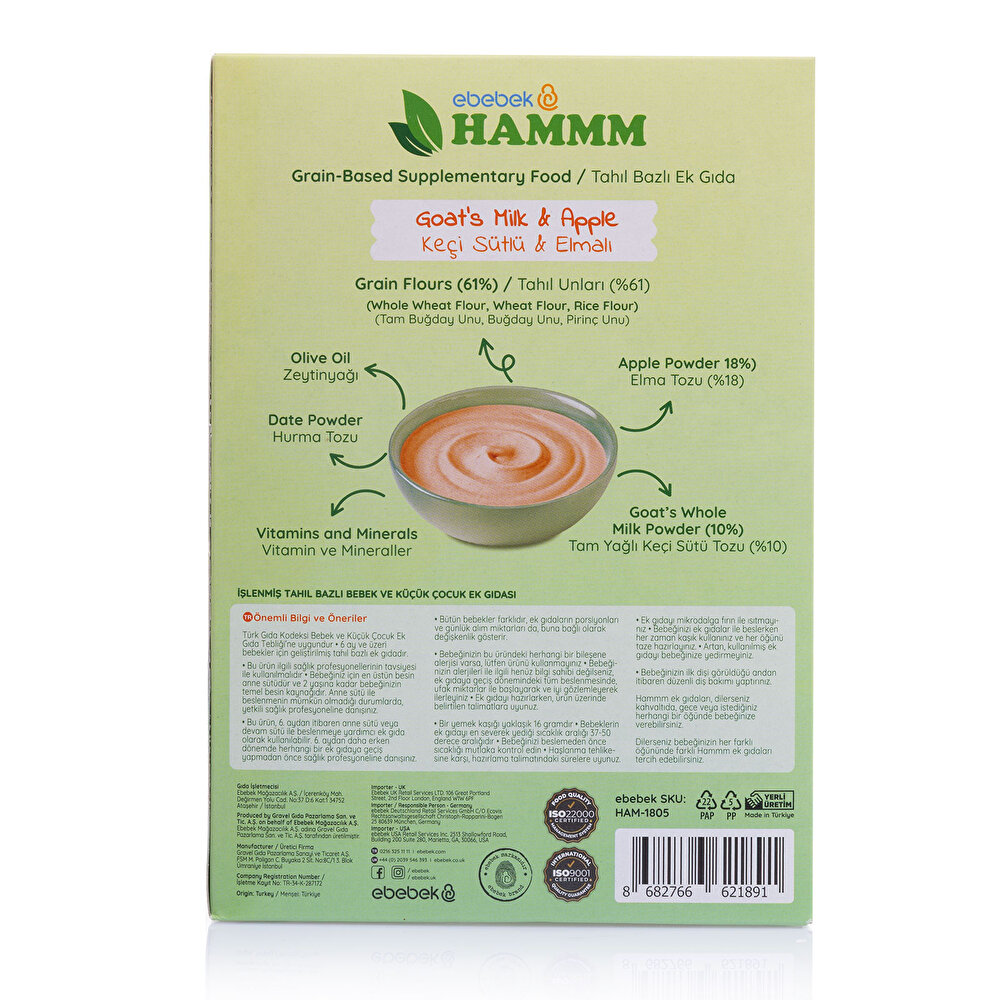 Keçi Sütlü Elmalı Pirinçli Kaşık Mama 200 gr.