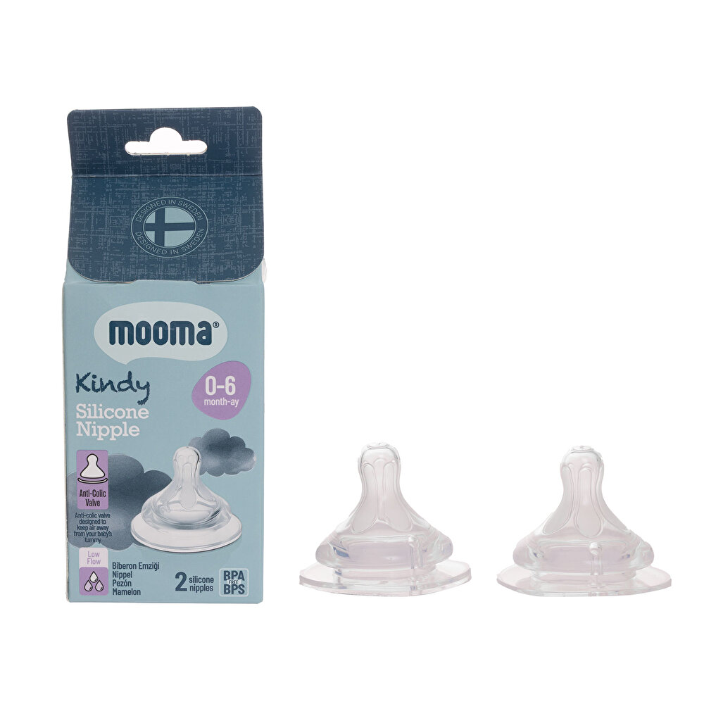 Kindy Biberon Ucu 2li 0-6 Ay Yavaş Akış