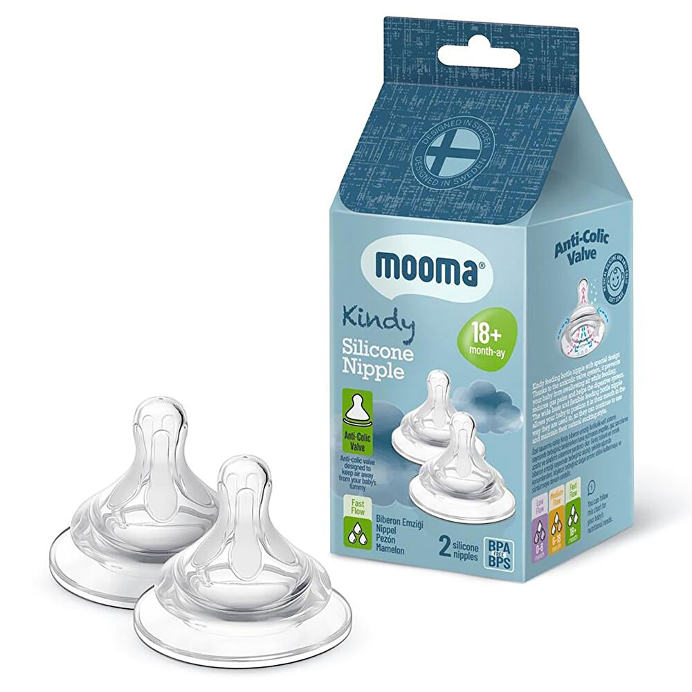 Kindy Biberon Ucu 2li 18+ Ay Hızlı Akış