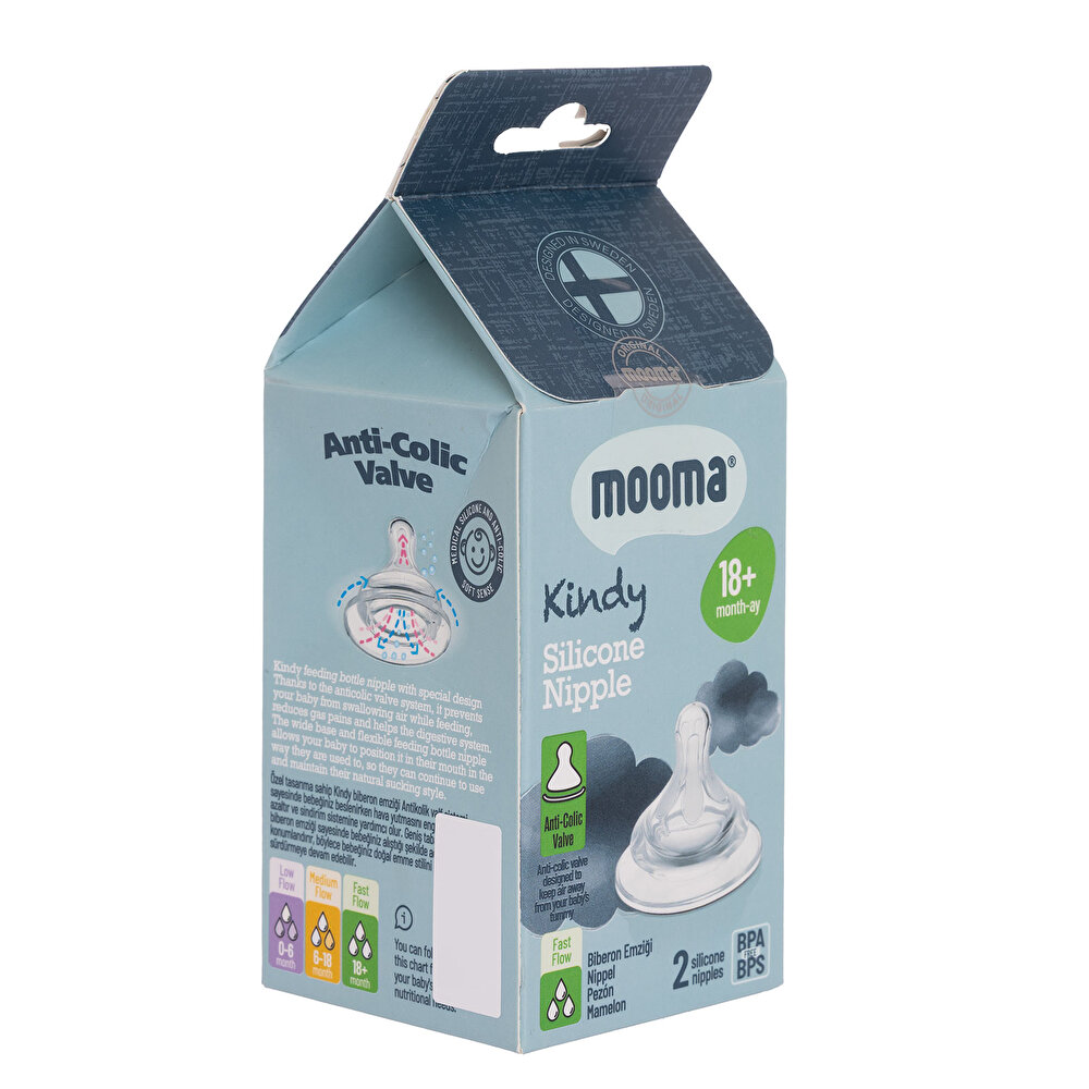 Kindy Biberon Ucu 2li 18+ Ay Hızlı Akış