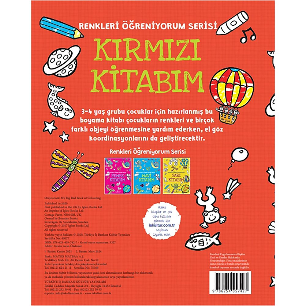 Kırmızı Kitabım - Renkleri Öğreniyorum Serisi