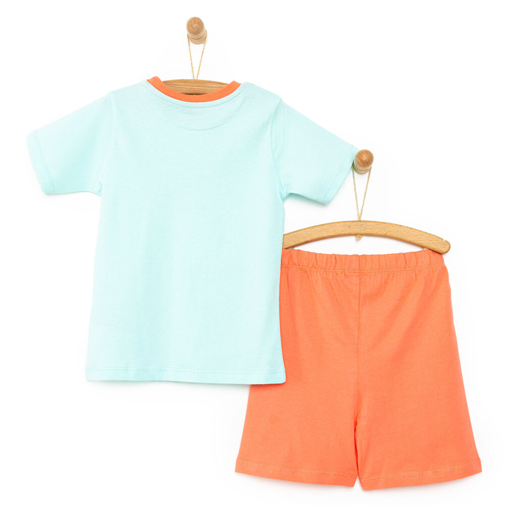 Kısa Kol Bisiklet Yaka Pijama Takımı Kız Bebek