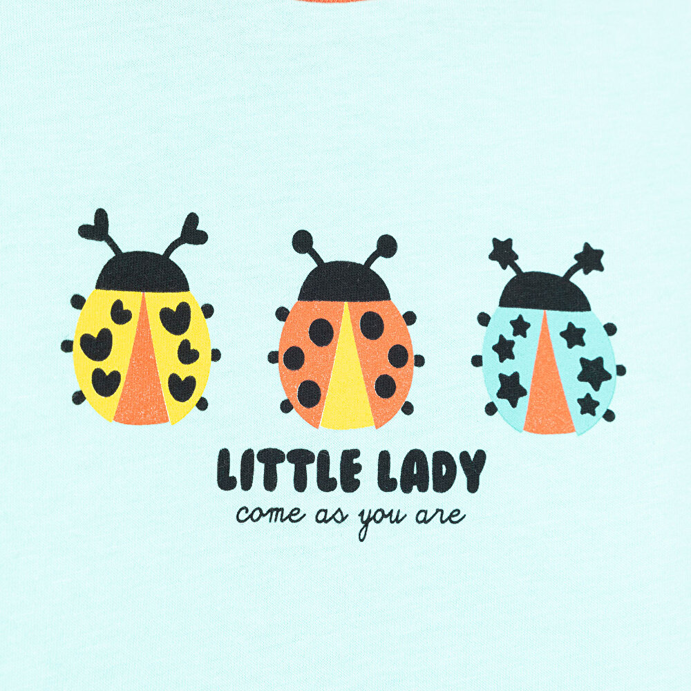 Kısa Kol Bisiklet Yaka Pijama Takımı Kız Bebek