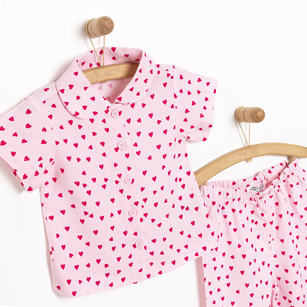 Kısa Kollu Pijama Takımı Kız Bebek